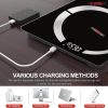 5Core Digital Bathroom Scale for Body Weight Fat Rechargeable 400 lb/180kg BBS 4 R BLK